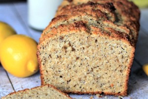 Lemony, moist and naturally sweet Whole Wheat Lemon Poppyseed Bread with chia seeds! | LoveGrowsWild.com