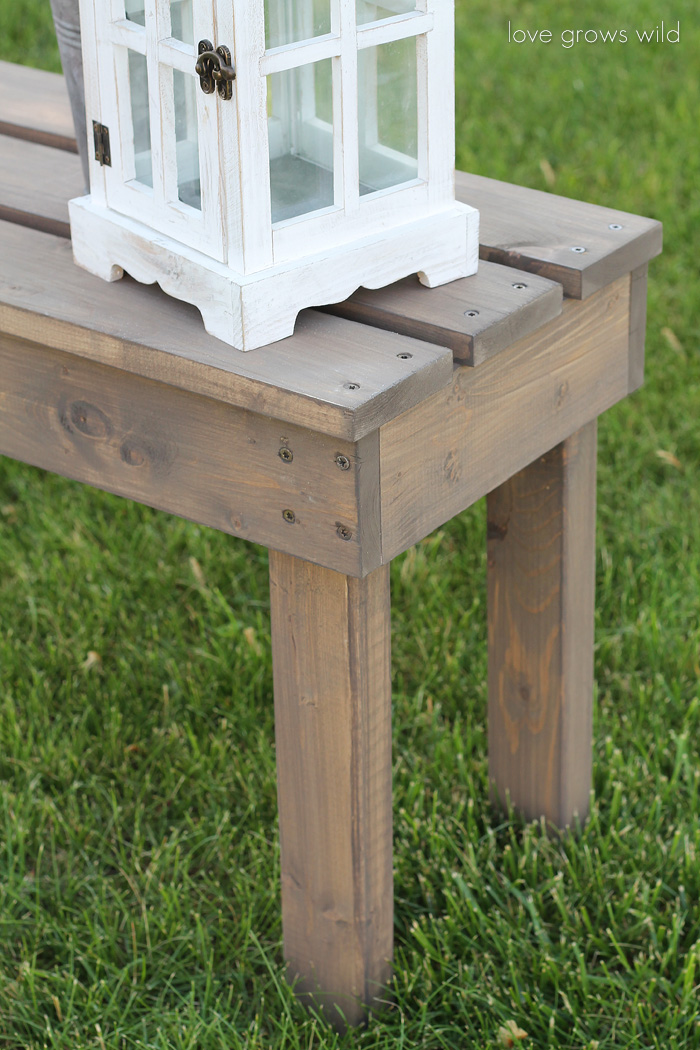 Easy DIY Outdoor Bench - Love Grows Wild