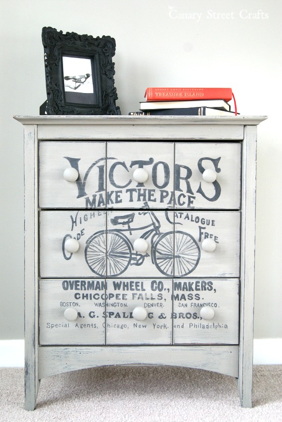 Vintage Bicycle Painted Side Table