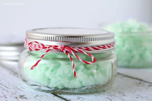 This Homemade Mint Sugar Scrub is a perfect DIY gift idea! Inexpensive and easy to make!