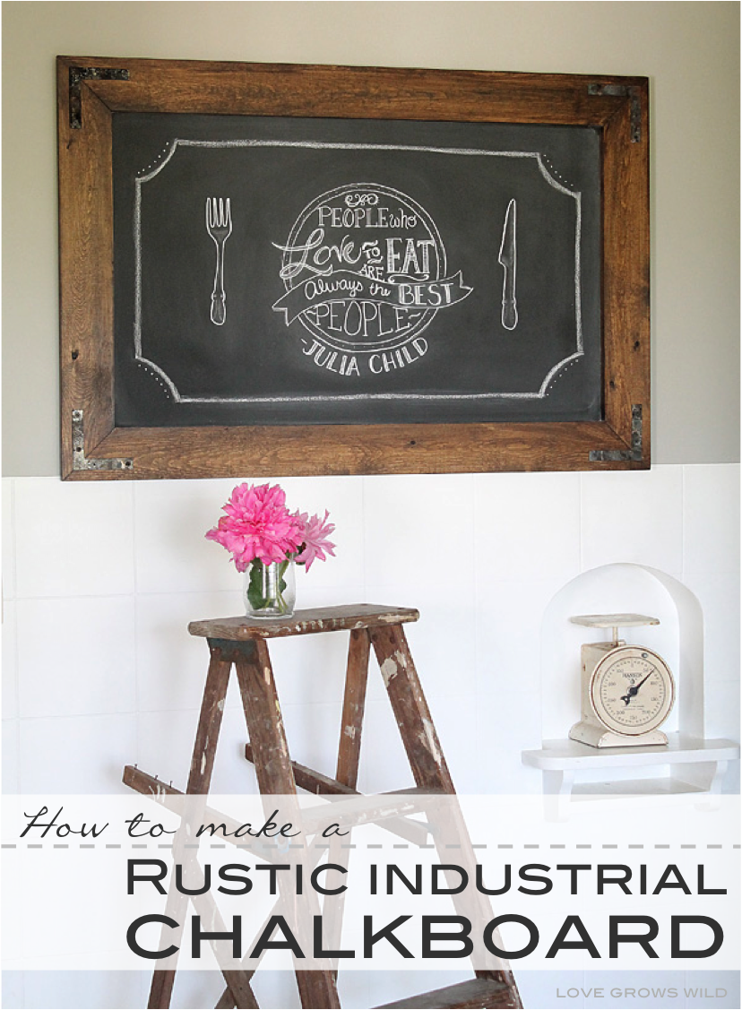 DIY Rustic Industrial Chalkboard