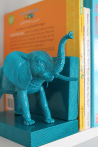 Plastic Elephant Book Ends