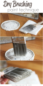 Learn this dry brushing paint technique for furniture and more! via LoveGrowsWild.com