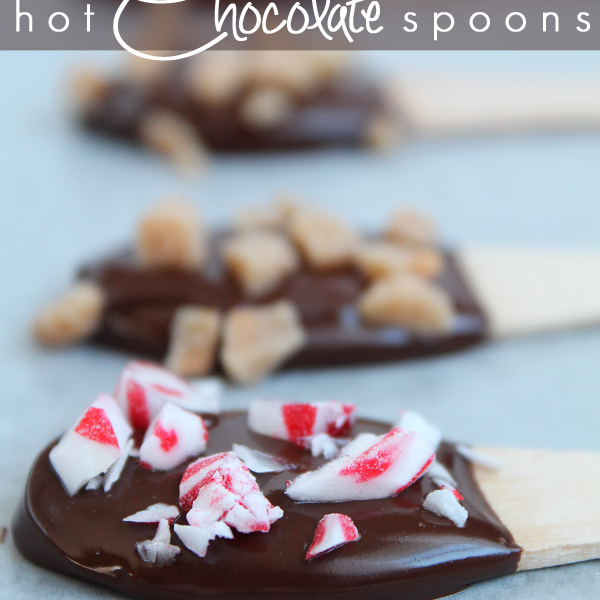 Stir these chocolate coated spoons with yummy toppings into your hot chocolate to make it extra delicious!