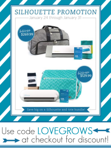 Silhouette Tote Bundle Promotion! Use code LOVEGROWS for exclusive discounts!