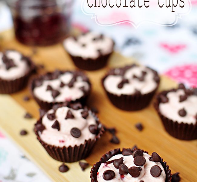 Cherry Cheesecake Chocolate Cups