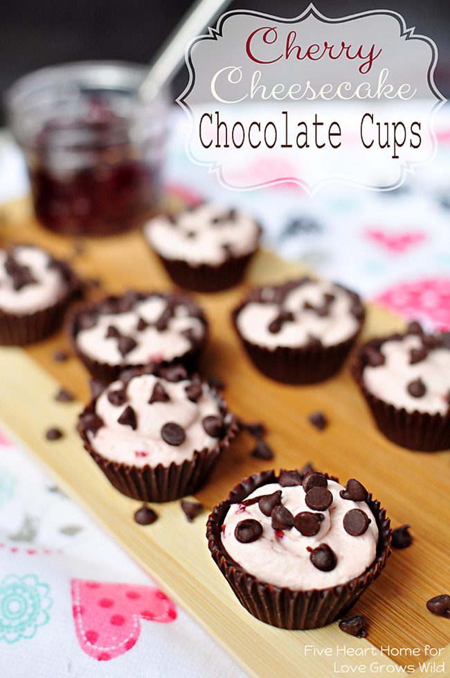 Cherry Cheesecake Chocolate Cups