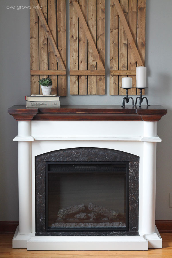 Two Tone Fireplace Makeover - Love Grows Wild