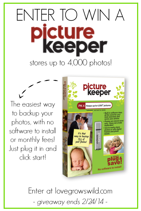 Enter the Picture Keeper Giveaway at LoveGrowsWild.com