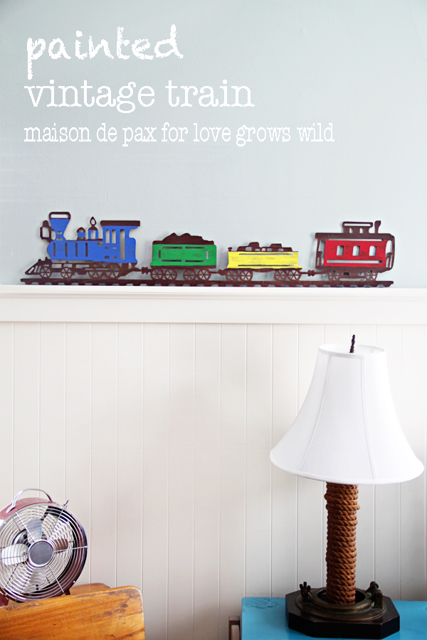 Add some craft paint to an old metal sign to create a fun statement piece!