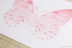 Ombre Butterfly Cut-out with Silhouette's Print & Cut Feature | LoveGrowsWild.com
