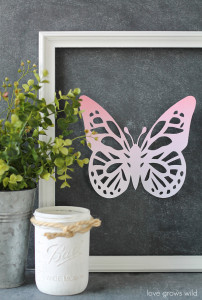 Framed Ombre Butterfly Art | LoveGrowsWild.com