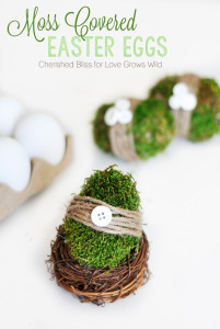 Moss Covered Easter Eggs | LoveGrowsWild.com