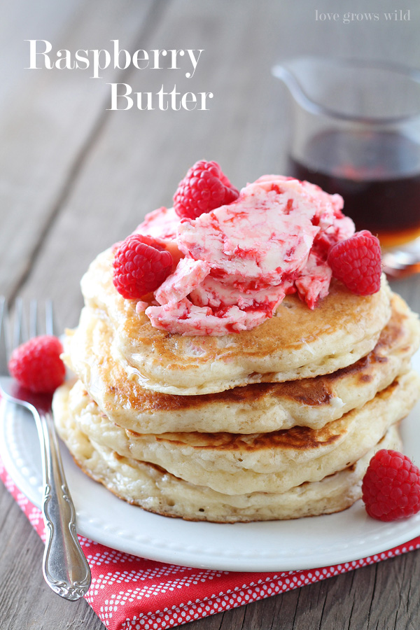 Raspberry Butter - a sweet, delicious spread for your pancakes, toast, and more! | LoveGrowsWild.com