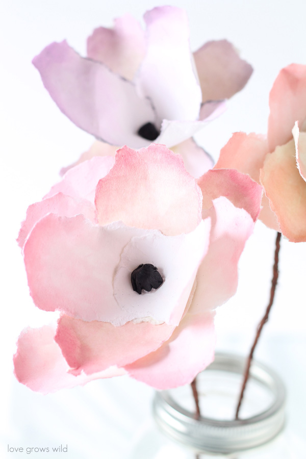 Follow these simple steps to create beautiful Watercolor Flowers - the perfect way to enjoy flowers year-round with no maintenance! | LoveGrowsWild.com