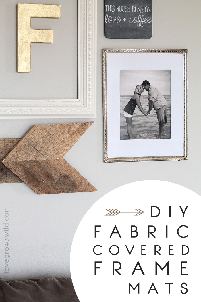 How to make Fabric Covered Frame Mats for SUPER cheap! I love this trick! at LoveGrowsWild.com