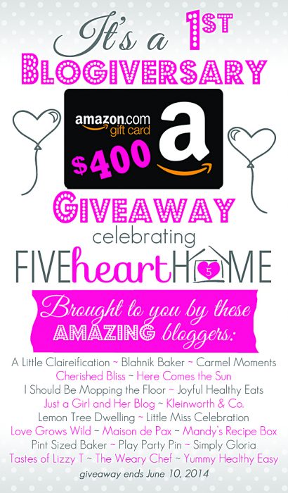 Enter to win a $400 Amazon gift card!! Details at LoveGrowsWild.com