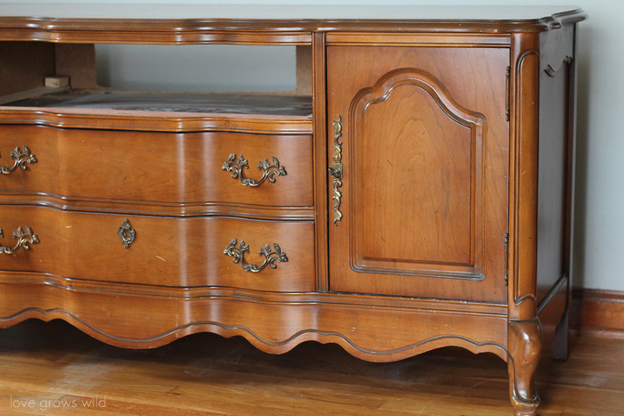 Refinished Media Console With Chalk Paint Love Grows Wild