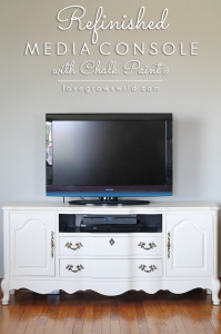 A media console gets a BIG Chalk Paint® makeover! Come see the transformation step-by-step! | LoveGrowsWild.com