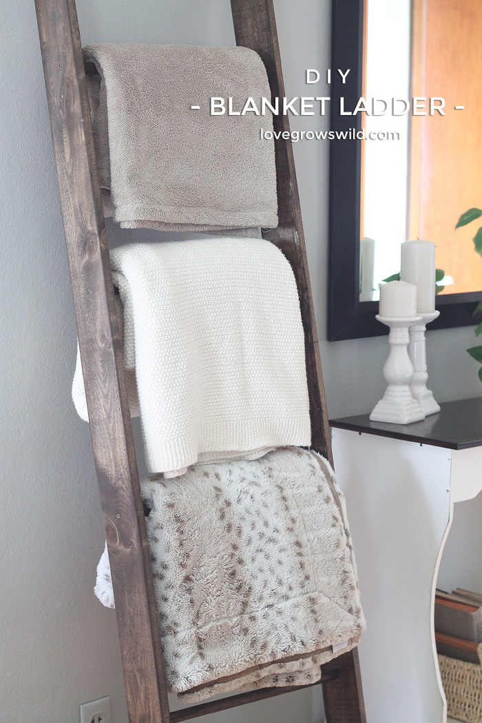 How to hang blankets on a ladder new arrivals