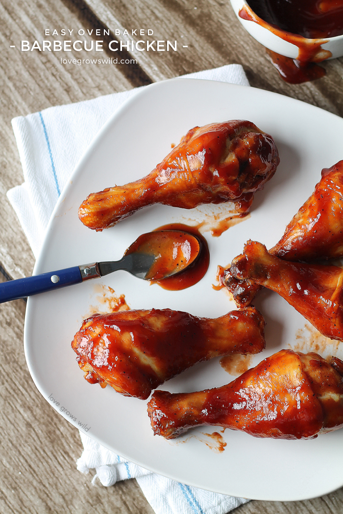 Easy Oven Baked Barbecue Chicken Love Grows Wild