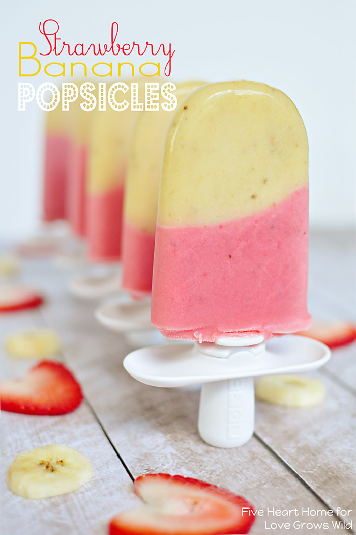 Homemade Strawberry Popsicles