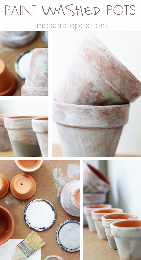 Create your own aged patina on terra cotta pots with this simple tutorial at LoveGrowsWild.com