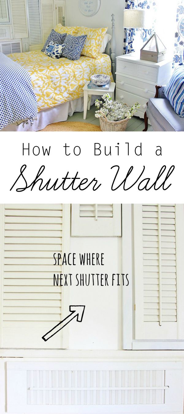 DIY Shutter Wall