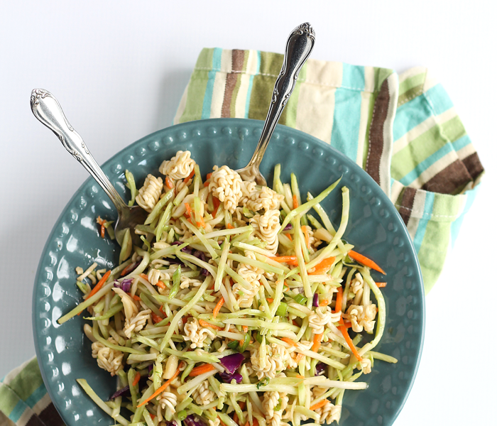 Broccoli Coleslaw - this unique coleslaw recipe might just be the best you've ever eaten! A must-try at your next party or potluck! | LoveGrowsWild.com