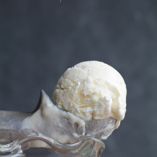 No-Churn Vanilla Ice Cream Recipe - perfectly creamy vanilla ice cream made without a machine! So easy and only 3 ingredients! | LoveGrowsWild.com