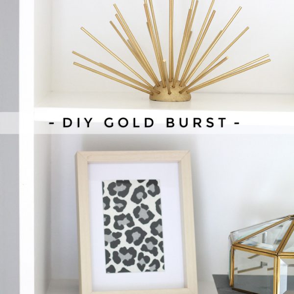 This DIY Gold Burst is easy to make and looks fabulous on a table or bookshelf! Learn how to make this DIY decor at LoveGrowsWild.com