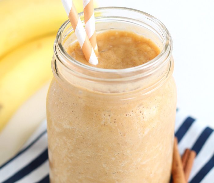 Turn your protein shake into a delicious pumpkin treat! Healthy, satisfying, and super tasty! | LoveGrowsWild.com
