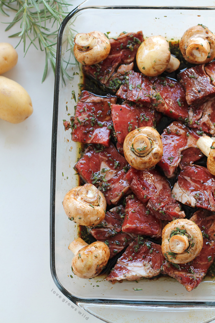 Rosemary Filet Mignon Skewers with Balsamic Glaze - Give it Some Thyme