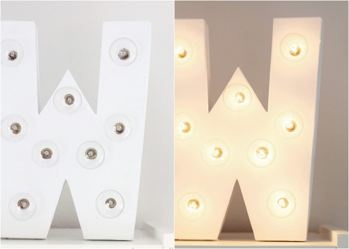 Step-by-step instructions to create gorgeous DIY Marquee Letters for your home! Click for details at LoveGrowsWild.com