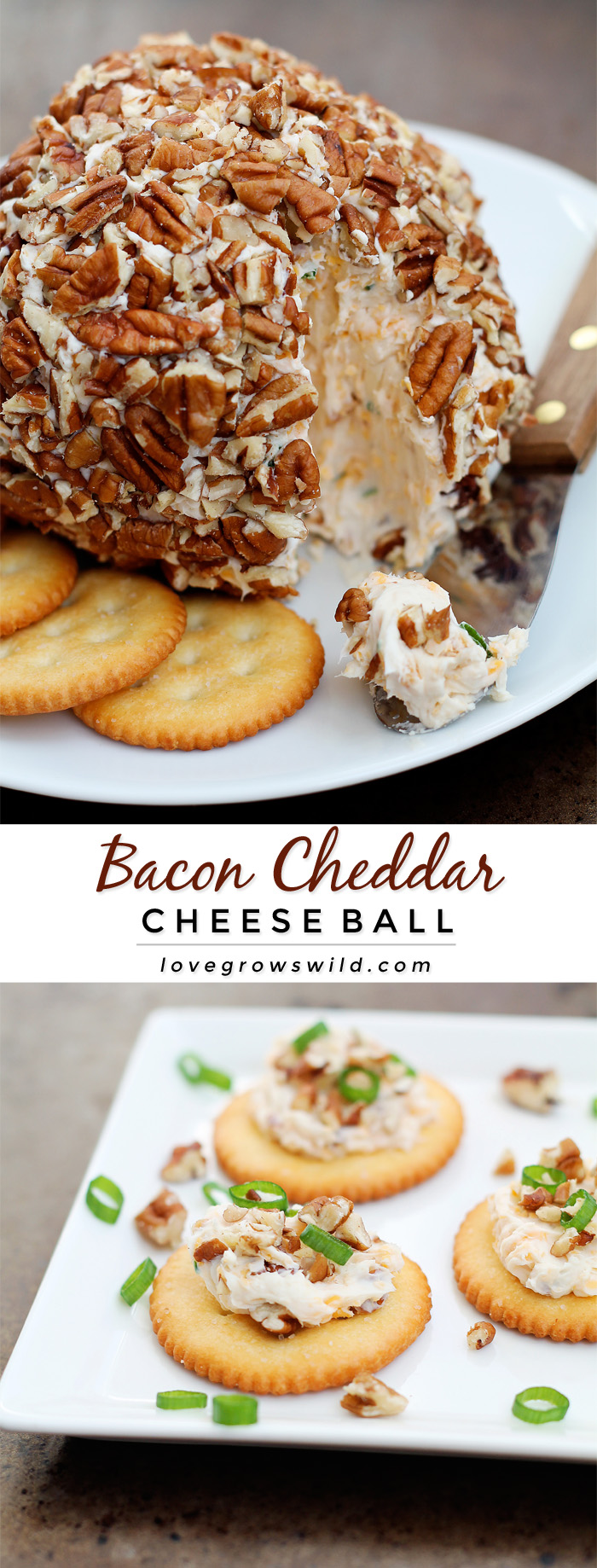 Bacon Cheddar Cheese Ball - Love Grows Wild