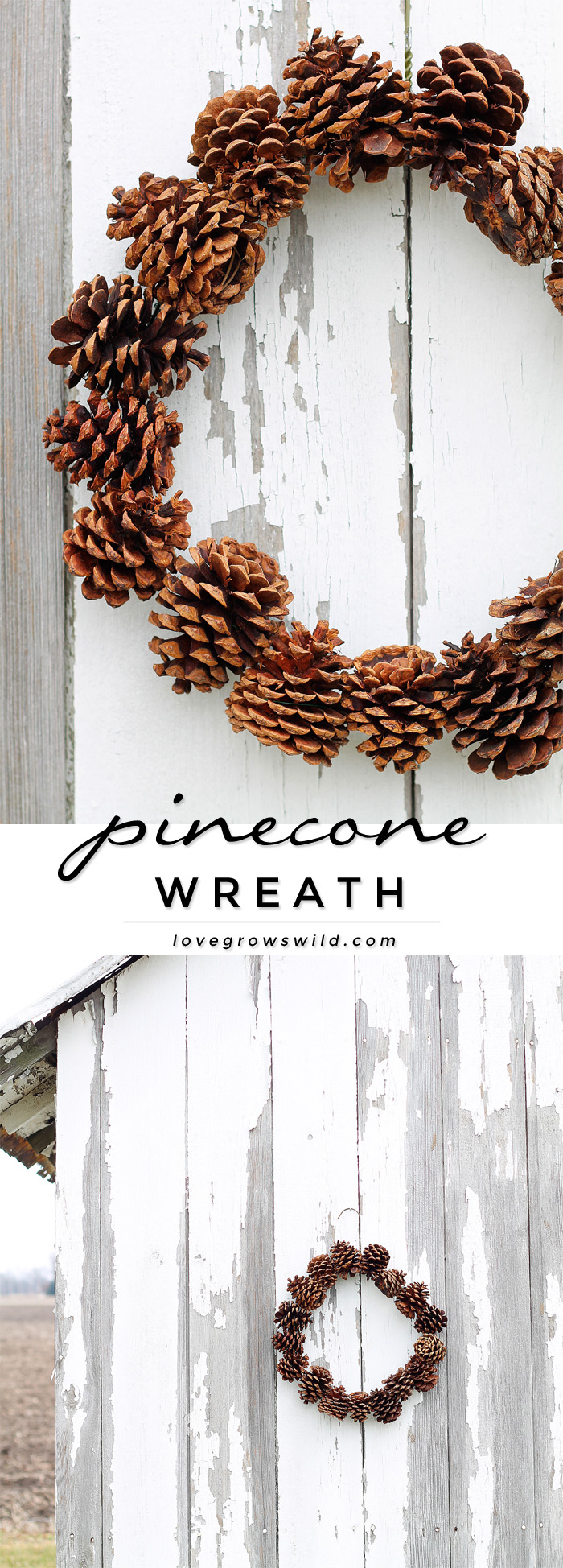 diy pinecone heart wreath - Re-Fabbed