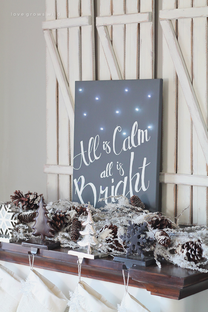 Light up deals christmas wall art