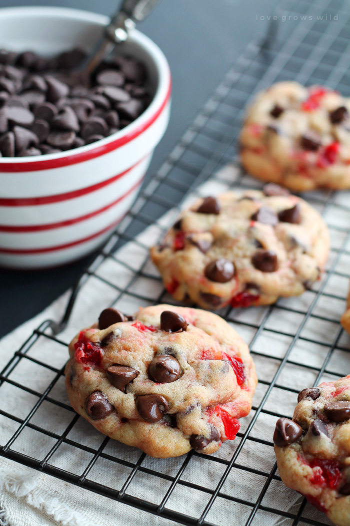 Cherry Chocolate Chip Cookies Love Grows Wild