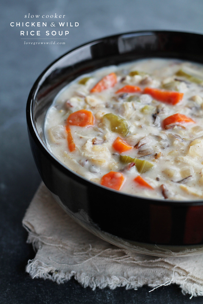 Slow Cooker Chicken Wild Rice Soup Love Grows Wild