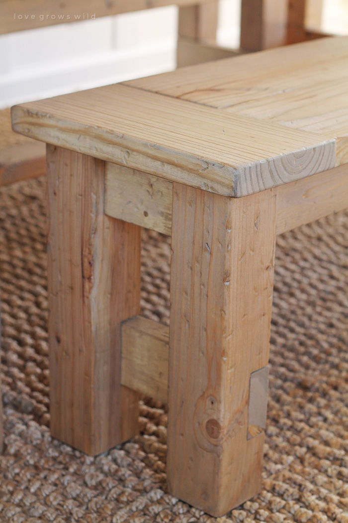 Diy farmhouse on sale table bench