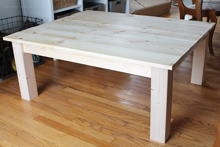 DIY Farmhouse Coffee Table - Love Grows Wild