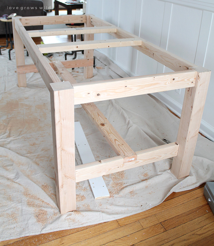 how to build a large farmhouse table