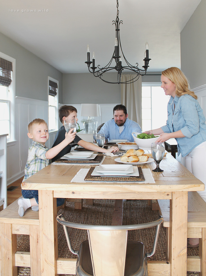 Long farmhouse 2024 dining table