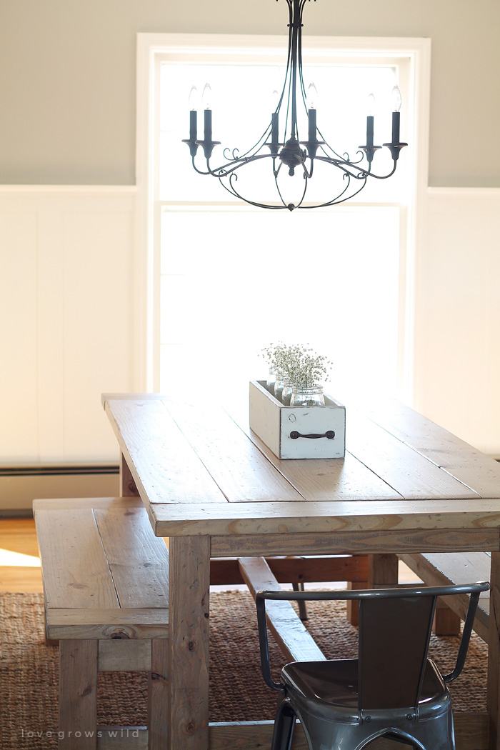 Diy Farmhouse Table Love Grows Wild, What Chairs To Put With Farmhouse Table