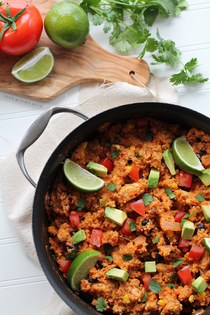 One Pot Mexican Chicken and Couscous - Love Grows Wild