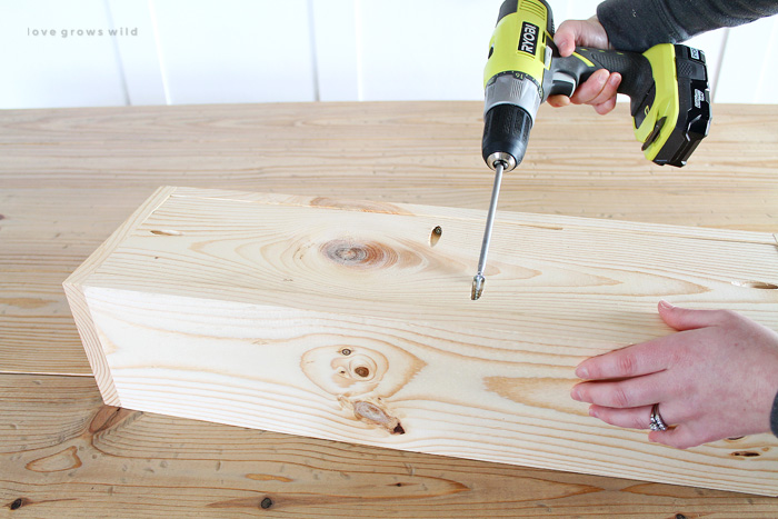 DIY Wood Box Centerpiece - Love Grows Wild