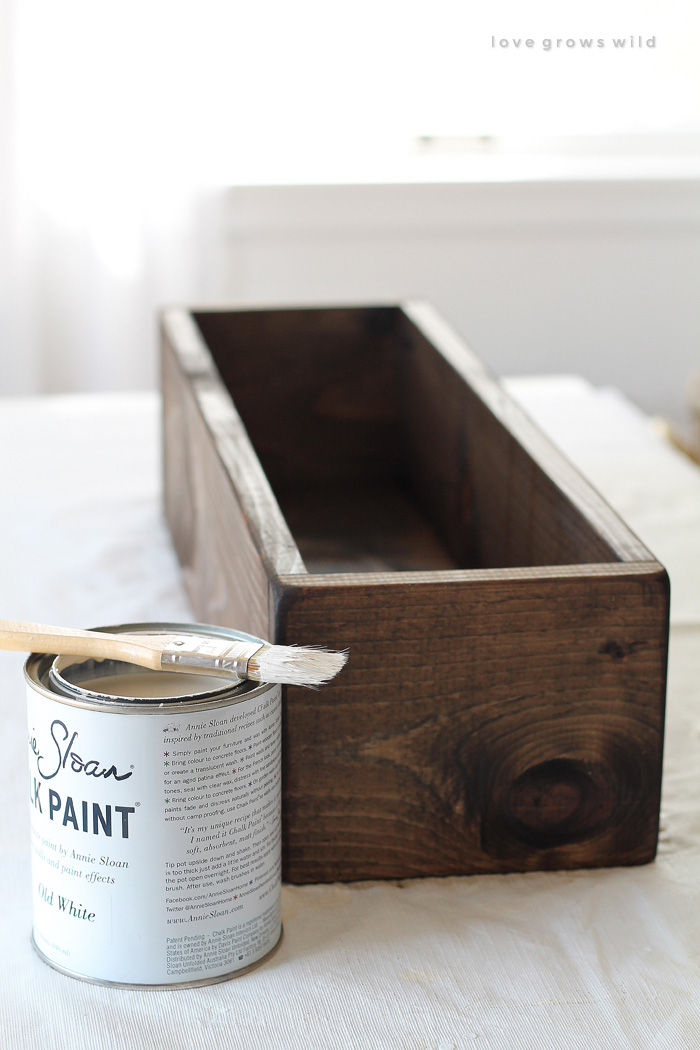 DIY Flower Centerpiece in Wood Box