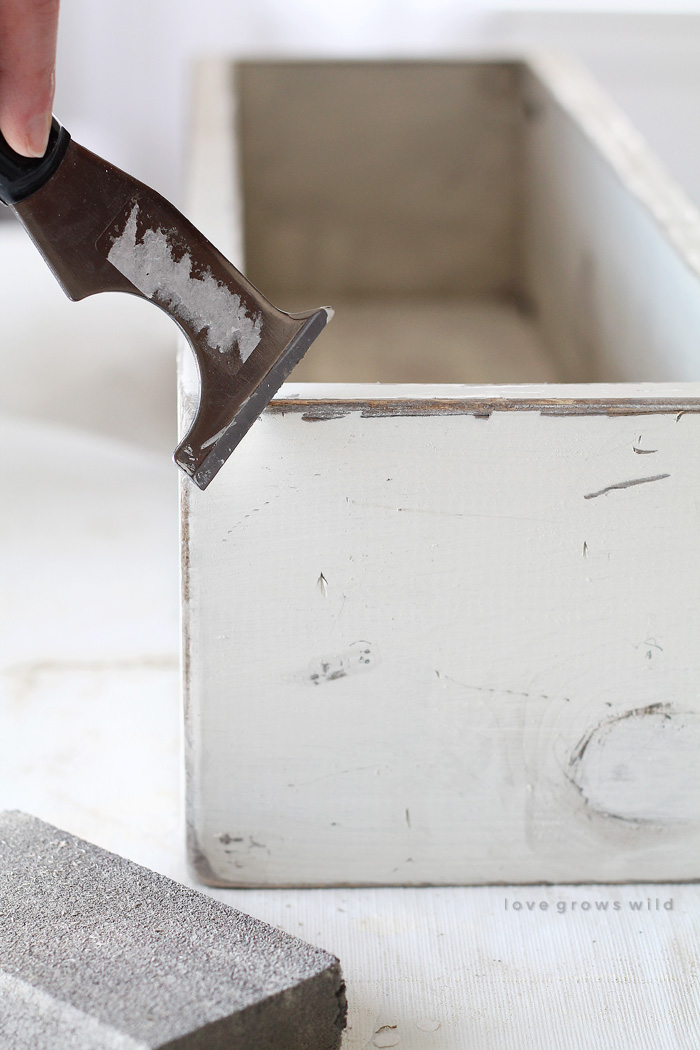 DIY Rustic Wood Box Centerpiece - Liz Marie Blog