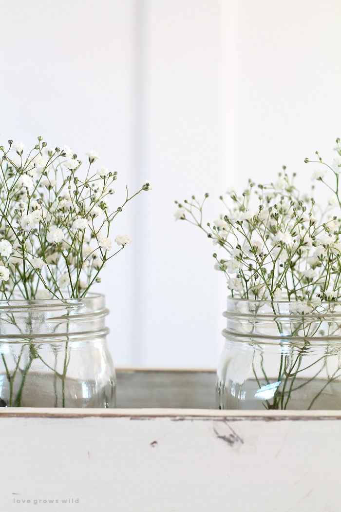 Wood Box Centerpiece