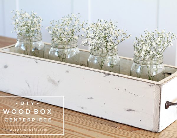 This rustic Wood Box Centerpiece is perfect for displaying flowers and other decorative items on your table. Get the easy step-by-step tutorial for making your own box at LoveGrowsWild.com